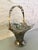 Victorian 19thC European Silver Plate Glass Flower Basket For Sale - Image 3 of 18
