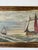 Vintage Seascape Impressionist Two Sailboats Oil Painting on Plywood – Framed For Sale In Miami - Image 6 of 12
