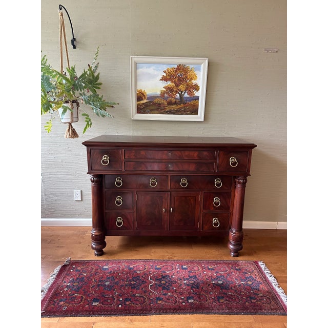 Wood Henredon Flame Mahogany 10-Drawer Commode For Sale - Image 7 of 7