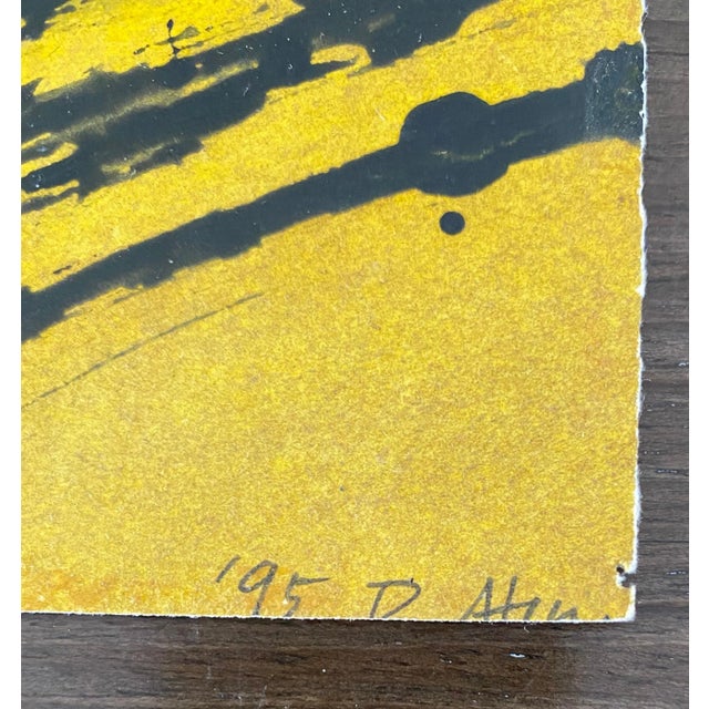 Don Ahn, Gestural Abstraction, Miniature Abstract Expressionist Korean Modernist Painting, 1995 For Sale - Image 4 of 9