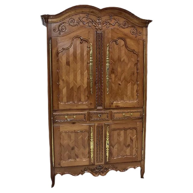 Antique Louis XV Birch Wardrobe For Sale