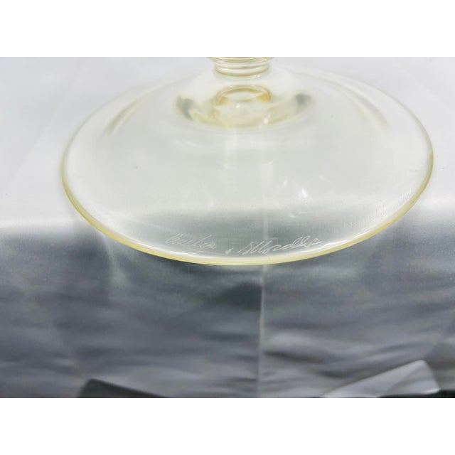 Monumental Murano Gold Flecked Centerpiece Compote - Signed 18.25" For Sale - Image 4 of 6