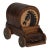 Vintage Western Set of Eight Horse Motif Coasters With Covered Wagon Carrier For Sale
