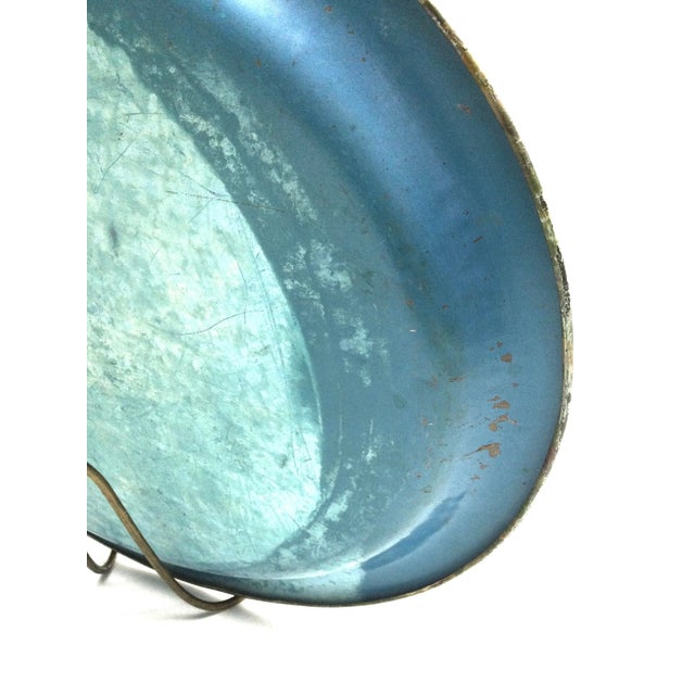 Authentic Antique Toleware Platter Serving Tray For Sale - Image 9 of 12