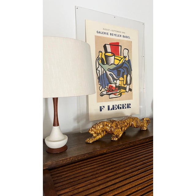 Ceramic Vintage Glazed Ceramic Leopard Panther Sculpture – Hollywood Regency / Mid-Century Accent For Sale - Image 7 of 7