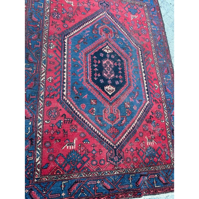 Vintage Distressed Hamadan Rug, 1950s For Sale - Image 17 of 18