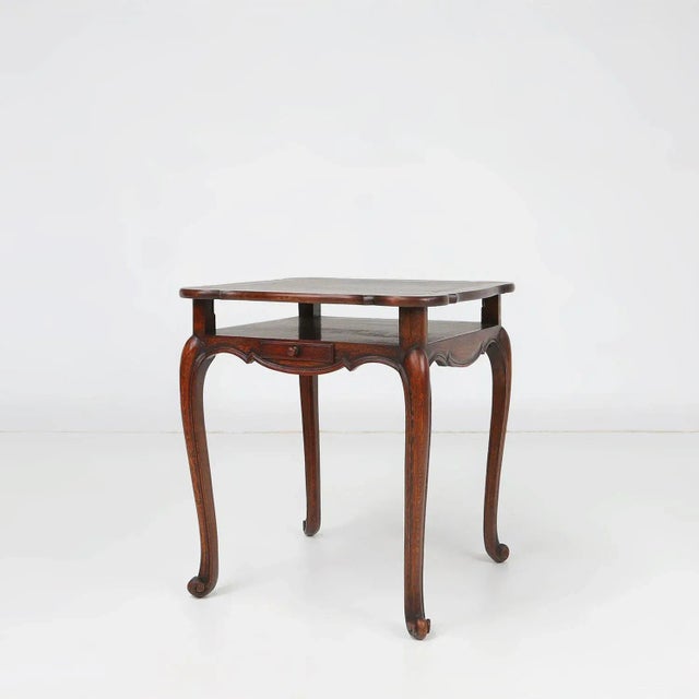 French Card Table in Wood with 2 Drawers, 1890s For Sale - Image 12 of 12