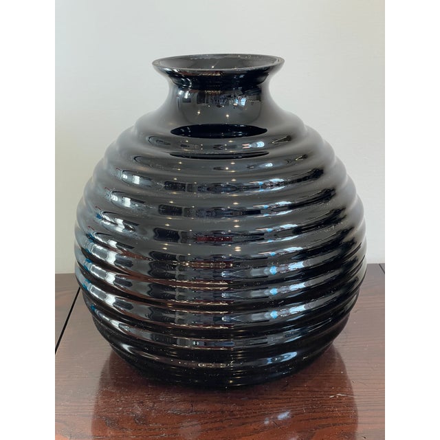 American Hand Blown Glass Beehive Vase Vessel Chairish