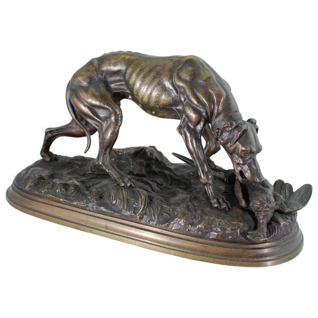 Jules Moigniez Bronze Sculpture of a Pointer and Pheasant, 19th Century For Sale In Dallas - Image 6 of 6