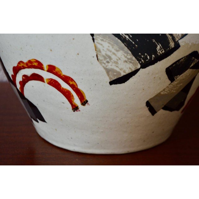 Large Art Deco Vase with Double Handles from Betzy Augeron, France, 1930s For Sale - Image 14 of 18