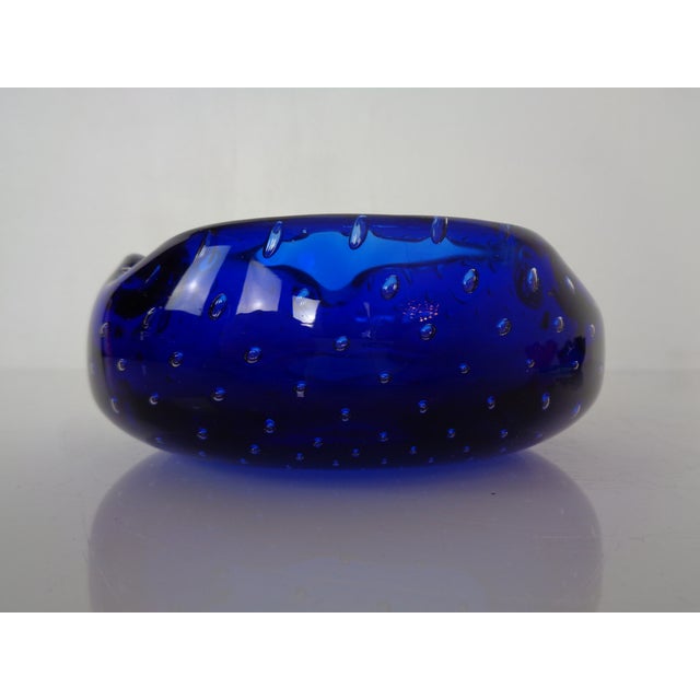 Blue Sommerso Murano Glass Bowl, Italy, 1960s For Sale - Image 12 of 15