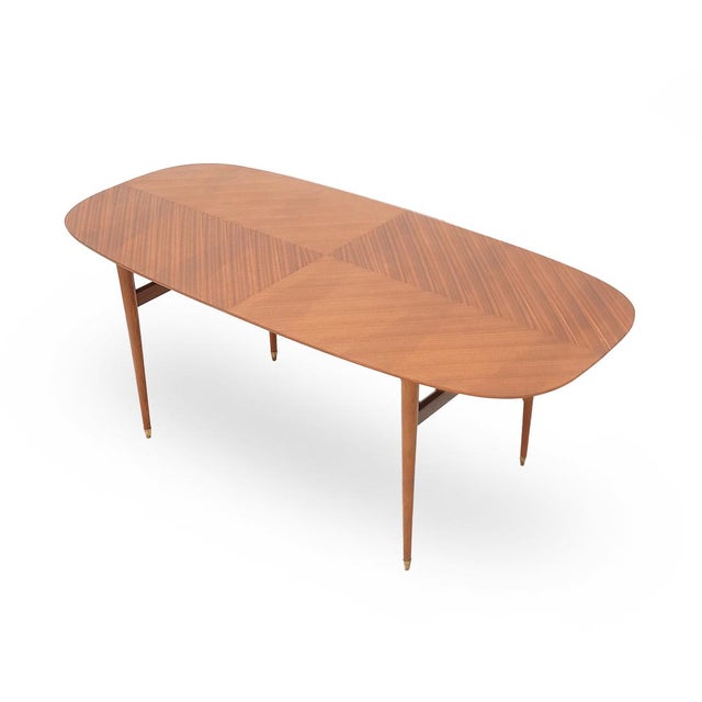Table with Herringbone Veneer Top, 1950s For Sale - Image 13 of 13