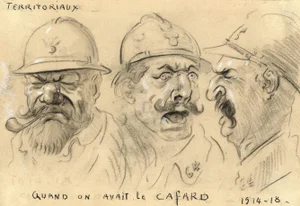 G. Cervelli, French Satirical Caricature, 1890s, Charcoal Drawing