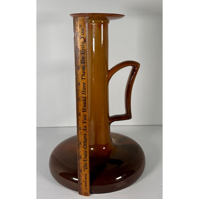 Clement Massier Golfe Juan Art Pottery Chamberstick c.1900 For Sale - Image 16 of 18