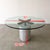 Vintage 1970s Attributed to Giovanni Offredi for Saporiti Italia Concrete and Glass Dining Table Unmarked For Sale - Image 13 of 13