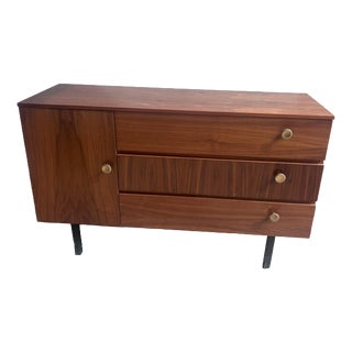 Vintage DDR Walnut Chest of Drawers, 1960s For Sale
