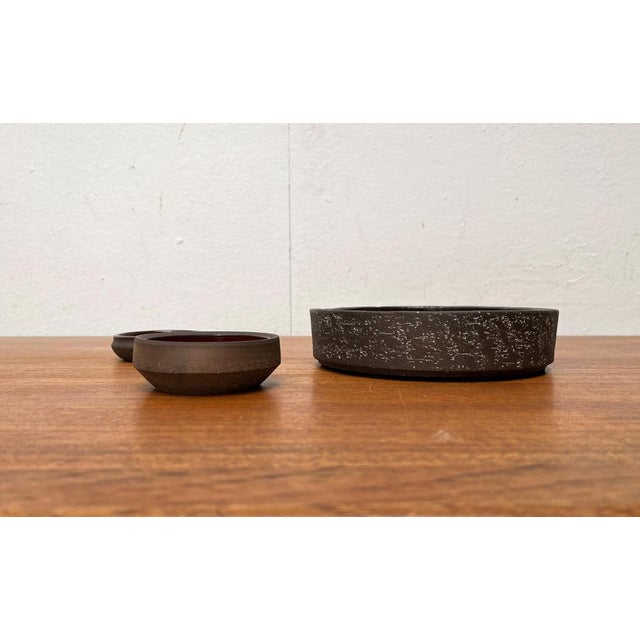 Mid-Century Danish Studio Pottery Bowls from Lehmann Pottery, 1960s, Set of 3 For Sale - Image 15 of 17