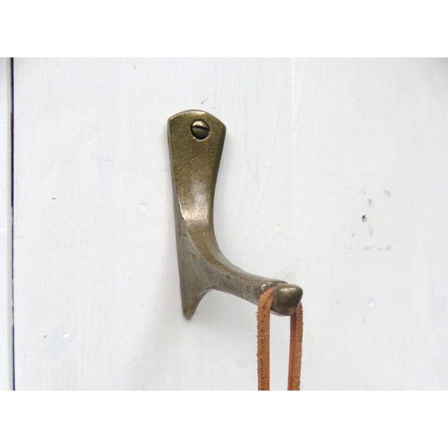 Bronze & Leather Door Bell, 1970s For Sale - Image 14 of 15