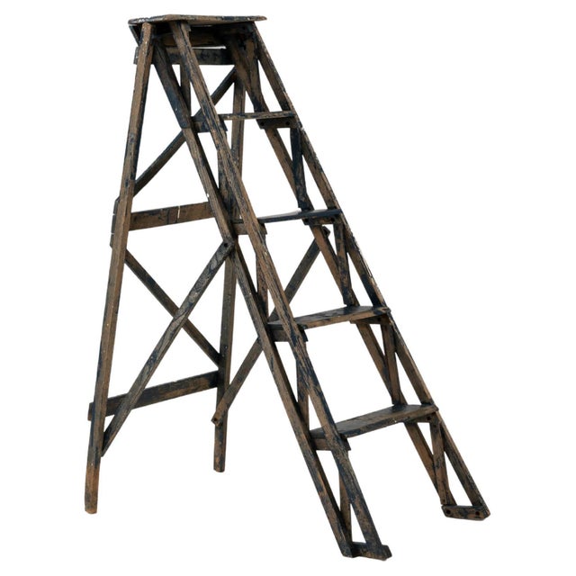1900s French Wooden Painters Ladder For Sale - Image 15 of 18