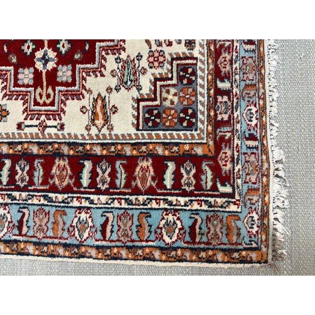 Textile 2ft 8in × 4ft 2in Pakastani Kazak Area Rug For Sale - Image 7 of 12