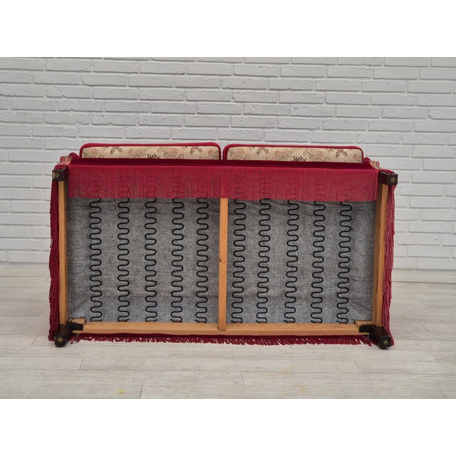 Danish 2 Seater Sofa in Velour & Ash Wood, 1970s For Sale - Image 13 of 18