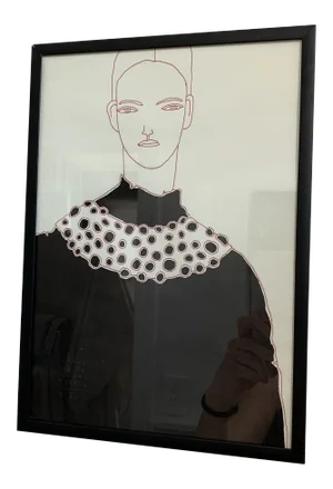 Vendel”Signed and Stamped Fashion Illustration