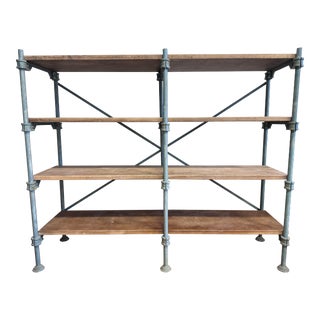 French Style Industrial Four Shelving Etagere For Sale