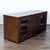 Mission style three drawer, 2 glass cabinet door console with interior shelving. Brand: Restoration Hardware. Dimensions...