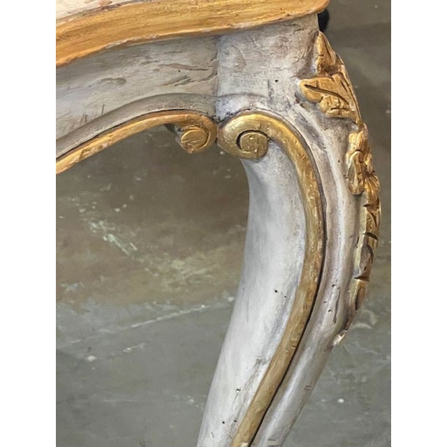 Mid 20th Century Vintage Italian Carved and Painted Game Table For Sale - Image 5 of 10