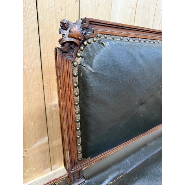 Renaissance Style Bench in Walnut For Sale - Image 4 of 9