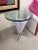 Metal Brueton Glass Topped Enameled Steel Side or End Tables - a Pair For Sale - Image 7 of 12