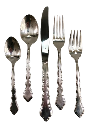 Vintage Oneida "Duet" Community Silverplate Flatware Service - Set of 64