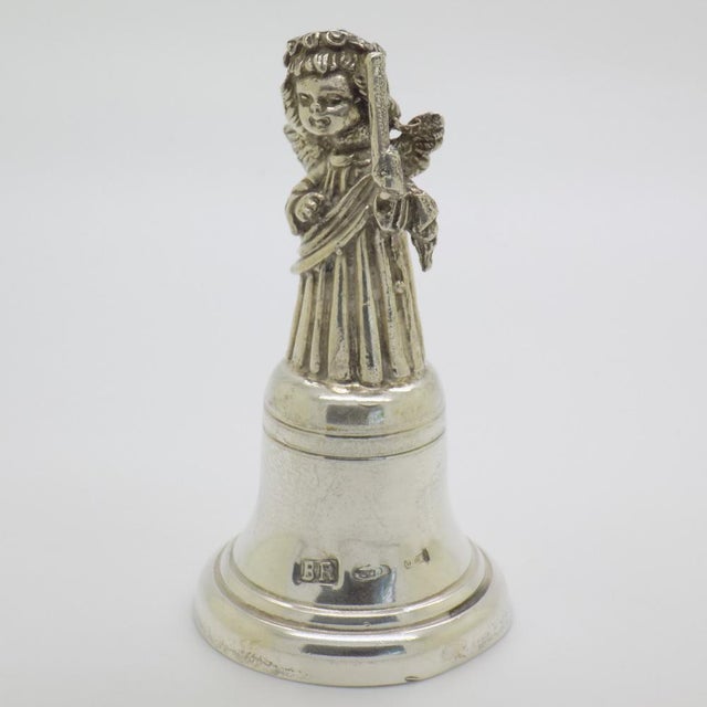 Vintage Italian Silver Brandimarte Angel Bell Figurine, Florence, 1980s For Sale - Image 3 of 14