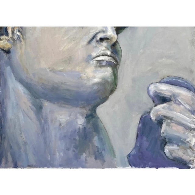 Quiet Narratives Collection — David Portrait (24″×24″, Original Oil on Canvas) For Sale In Reno/Lake Tahoe - Image 6 of 10