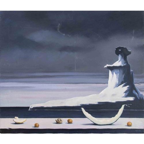Gino Guida, The Autumn Rock, 1980s, Oil Painting For Sale