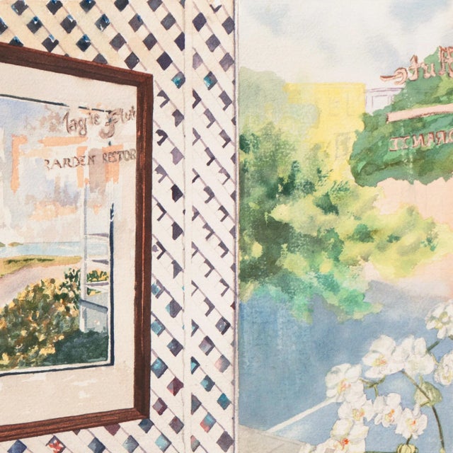 1990s 'Patio' by Elizabeth Greaf, 1990, San Francisco Academy of Art, Williamsburg, Virginia, Long Island, New York For Sale - Image 5 of 8