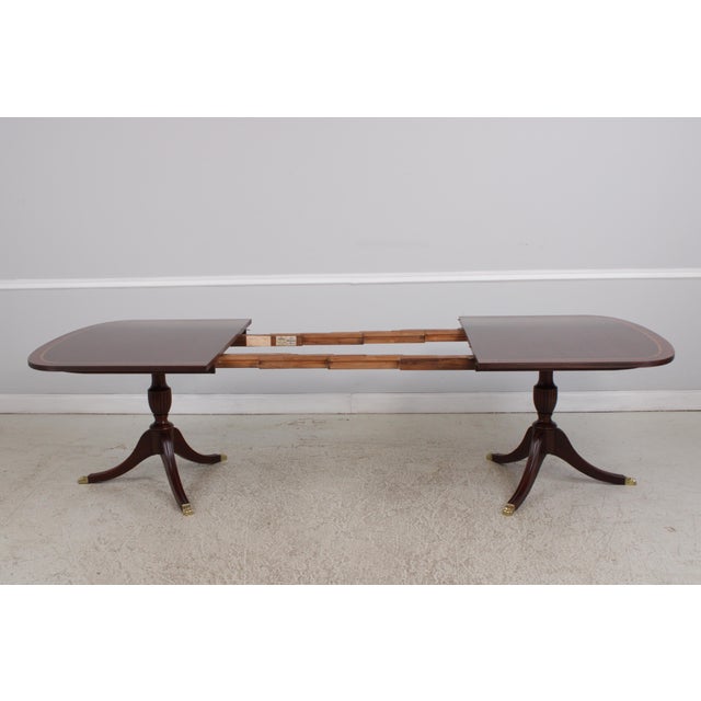 Brown Henkel Harris Model 2207 Mahogany Dining Room Table For Sale - Image 8 of 15