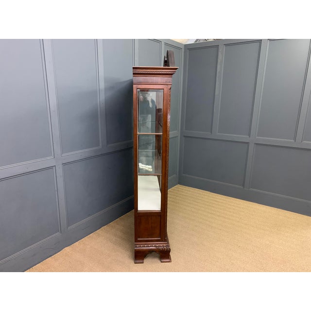 Chippendale Style Mahogany Display Cabinet, 1900s For Sale - Image 12 of 17