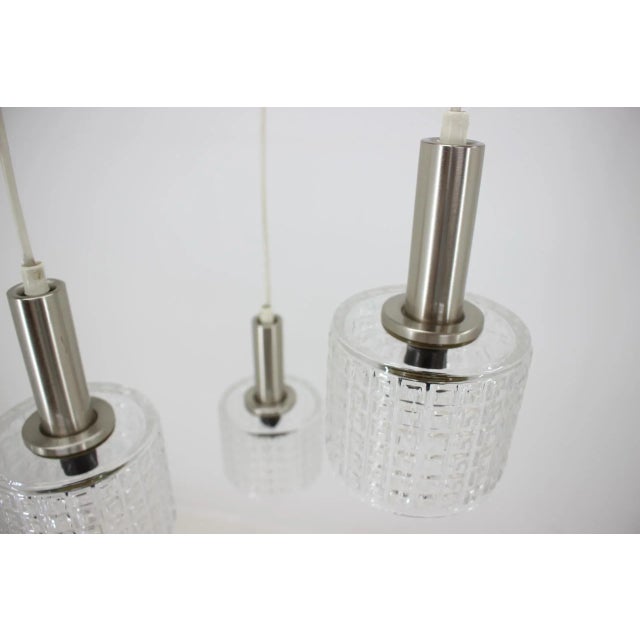 Glass Vintage German Pendant Lamp, 1970s For Sale - Image 7 of 8