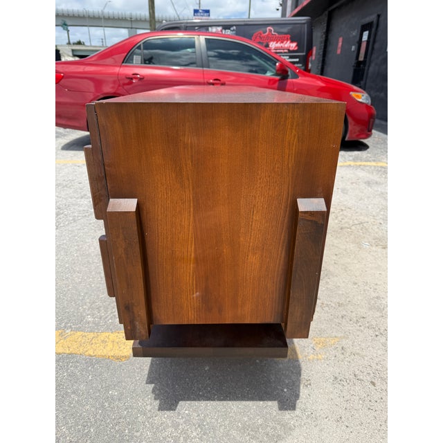 1970s Mid Century Modern Canadian Architectural Long Chest Credenza Manner of Paul Evans For Sale - Image 5 of 15