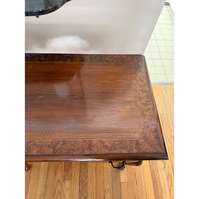 Set of 2 Georgian Style Burl Lowboy tables! They are in great shape! They do show signs of age with light scratches!