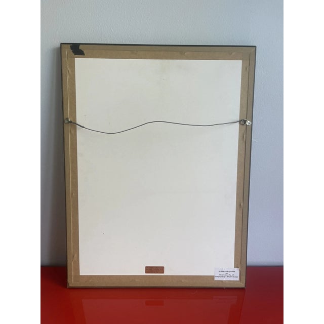 1970s Pen & Ink Drawing Signed Luis Valdez Ibiza 1976 Minimalist Art Modernism Spain, Framed For Sale - Image 5 of 6