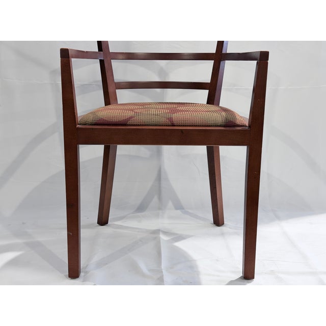 Brown Late 20th Century Pair of KnollStudio Mid Century Modern Wood Armchairs For Sale - Image 8 of 10