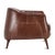 Transitional Chestnut Leather Gum Drop Chair For Sale - Image 3 of 5
