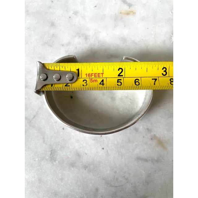 American Vintage Navajo Troy Lamer Greek Key Design Sterling Silver Cuff Bracelet - Signed For Sale - Image 3 of 6