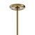 Gable Linear Chandelier, Antique Natural Brass with Oyster Shade For Sale In Detroit - Image 6 of 7