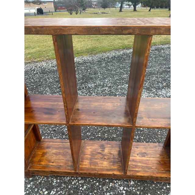 Rustic European Reclaimed Wood Book Shelf Divider Chairish
