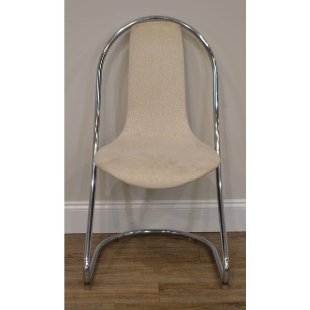 Mid Century Modern Set of 8 Chrome Frame Cantilever Dining ...