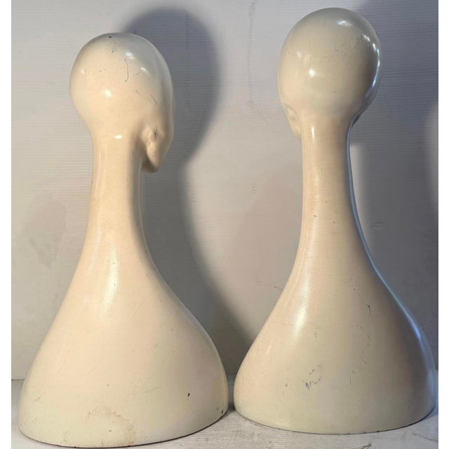 Vintage Long Neck Mannequin Bust (Pair Available) For Sale - Image 4 of 15
