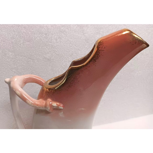 Antique Staffordshire Late Victorian Royal Fenton, Made in England. Soft Pink With Sponge Gilded Trim For Sale - Image 13 of 17